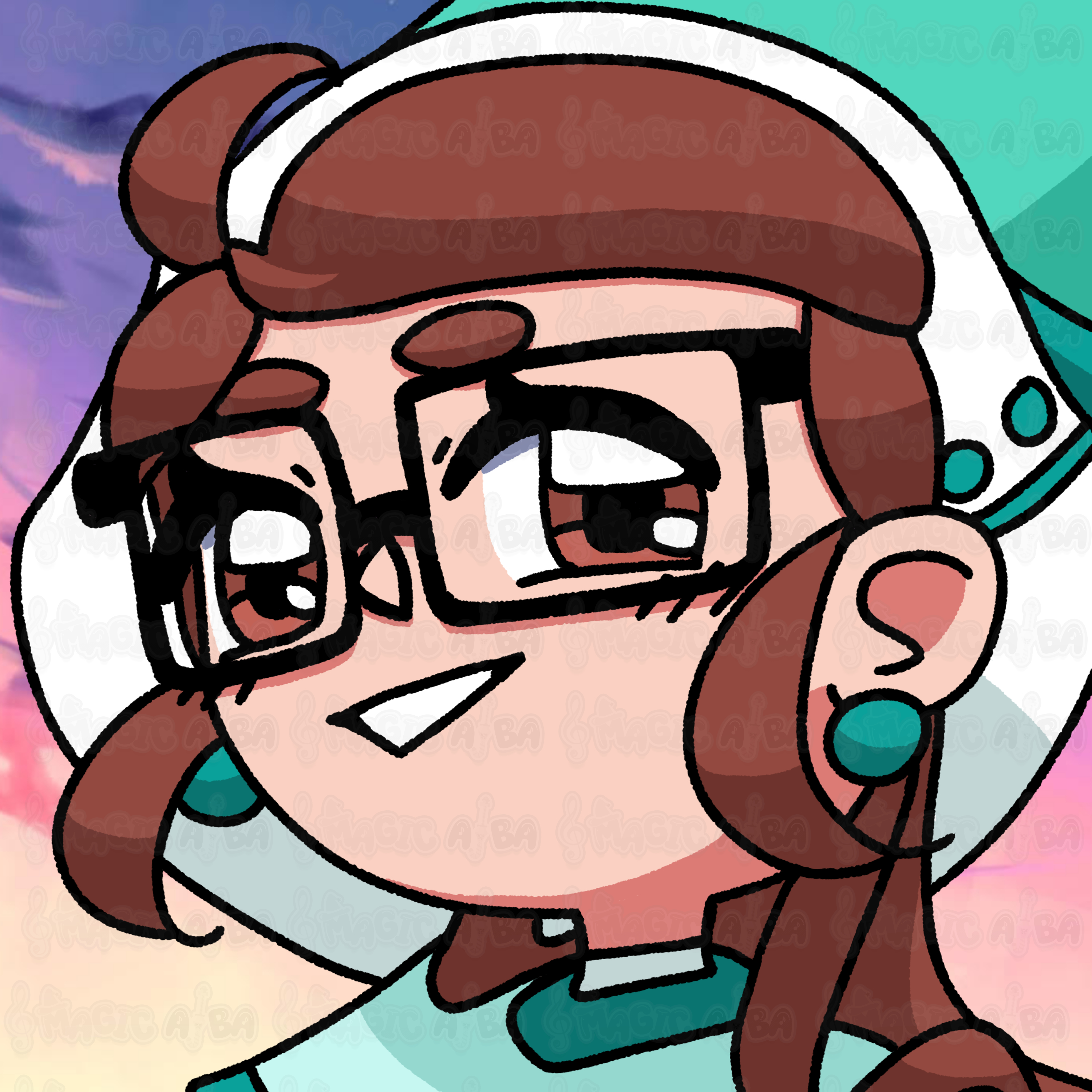 Dibujo de perfil de Magic Alba