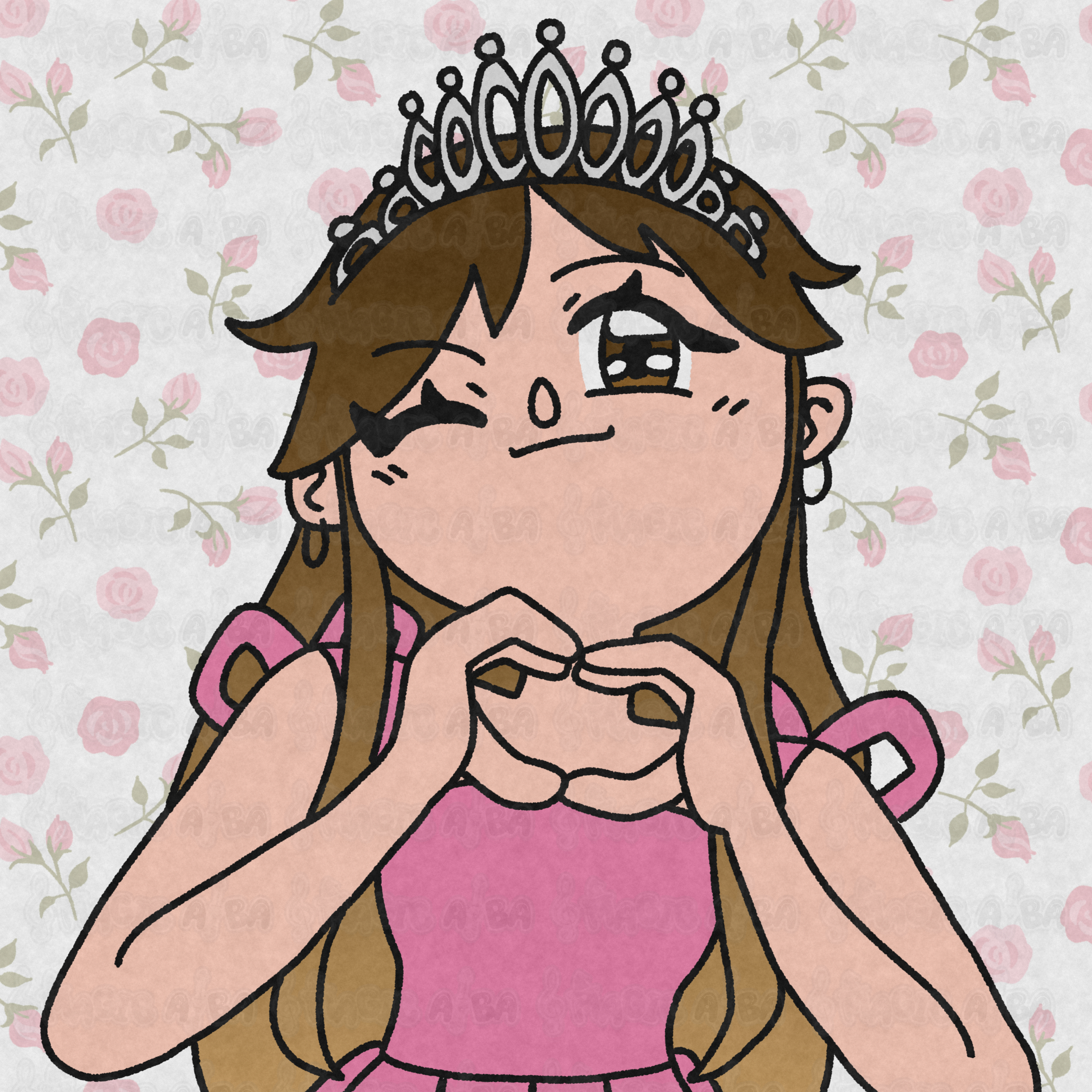 Dibujo de una princesa OC de una amiga